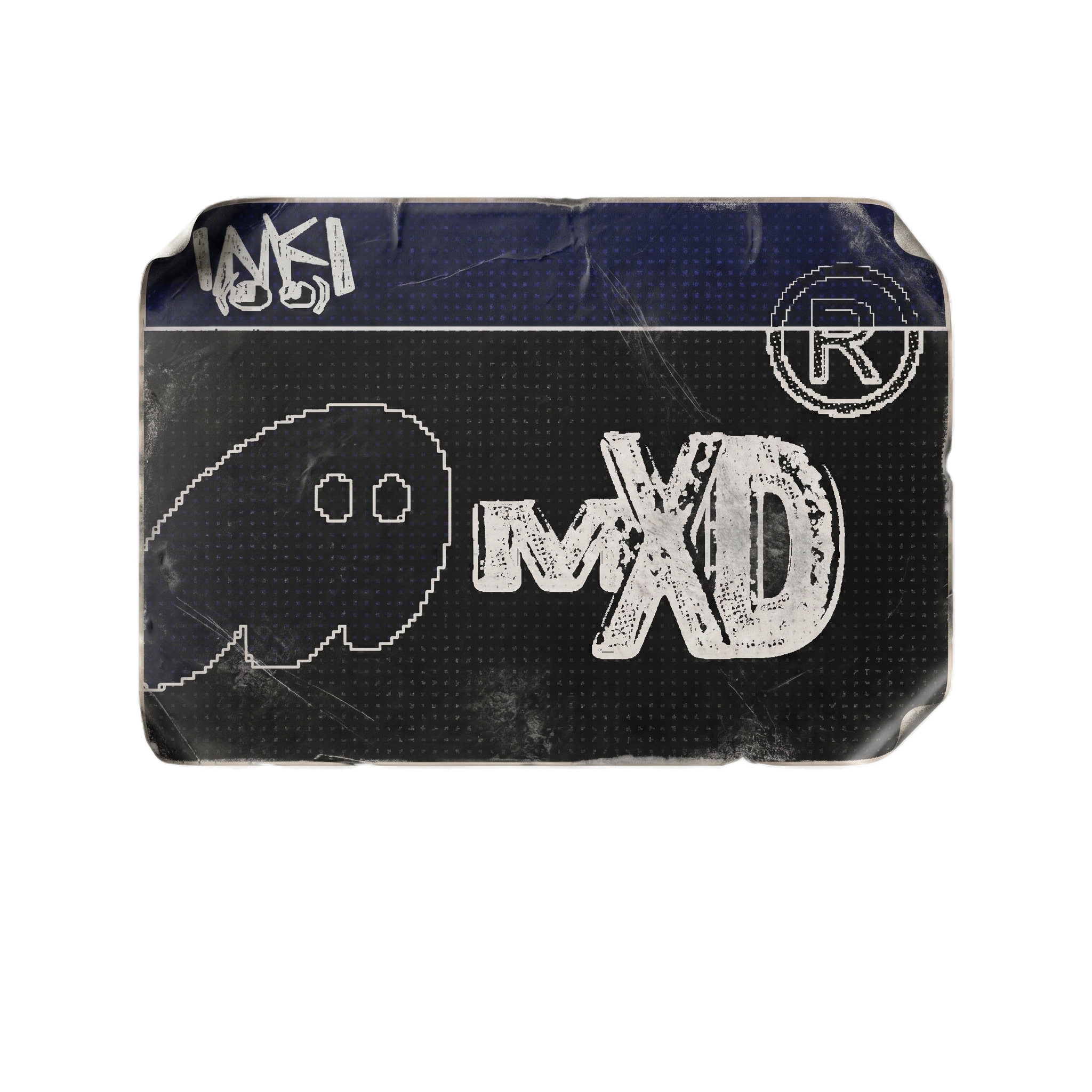 Hand-drawn black INKI sticker artwork